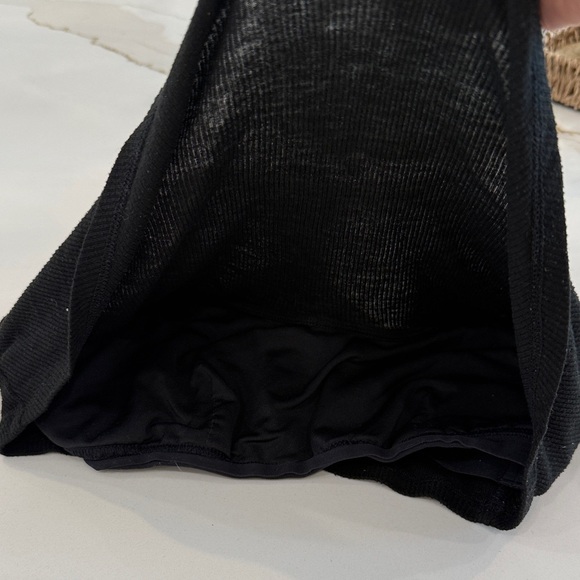 Alo Yoga Black Ribbed Racerback Tank Top - Picture 2 of 5